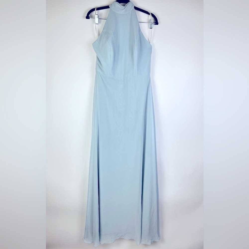 Dessy Collection- HIGH NECK HALTER BACKLESS MAXI DRESS - Picture 5 of 15